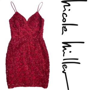 Nicole Miller Spaghetti Strap Mini Dress